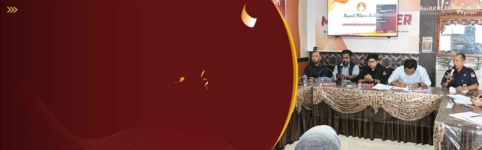 KPU KABUPATEN JENEPONTO GELAR RAPAT PLENO RUTIN BAHAS SEJUMLAH AGENDA STRATEGIS