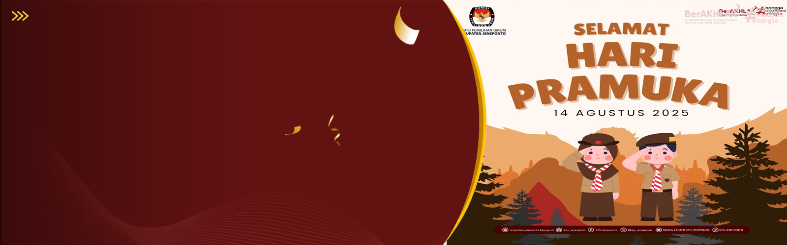 KPU Kabupaten Jeneponto Mengucapkan Selamat Hari Pramuka Ke-64 Tahun 2025